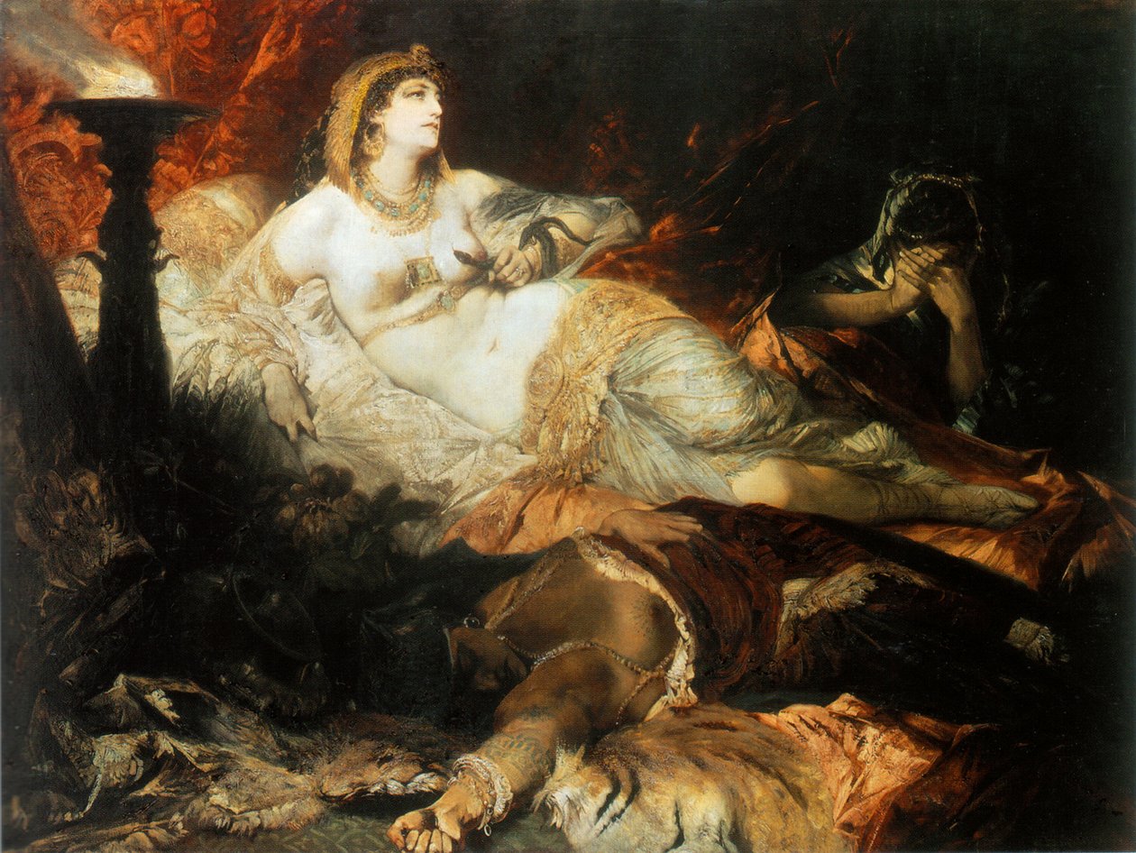 Kleopátra halála, 1875. alkotó: Hans Makart