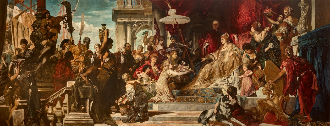 Venedig tiszteli Caterina Cornarót alkotó: Hans Makart