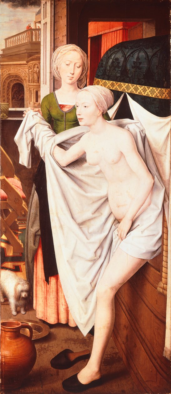Bathsheba a fürdőjénél, 1485 körül (festmény) alkotó: Hans Memling