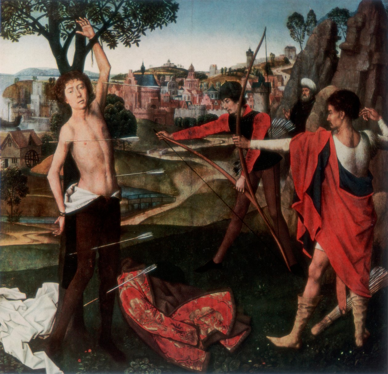 Szent Sebestyén vértanúhalála, 1927. alkotó: Hans Memling