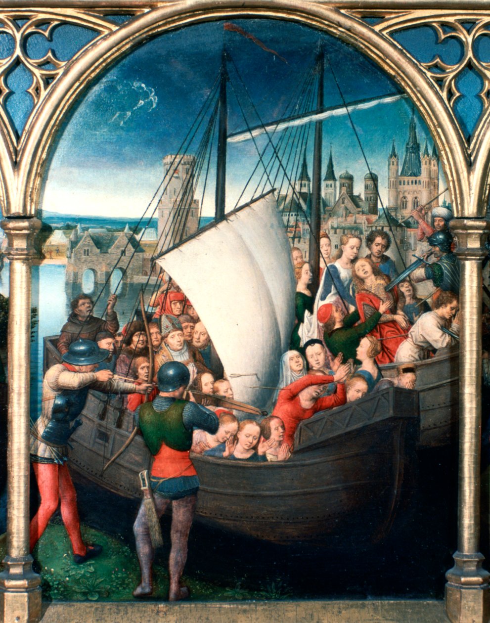 Szent Orsolya-szentély, mártíromság, 1489 alkotó: Hans Memling