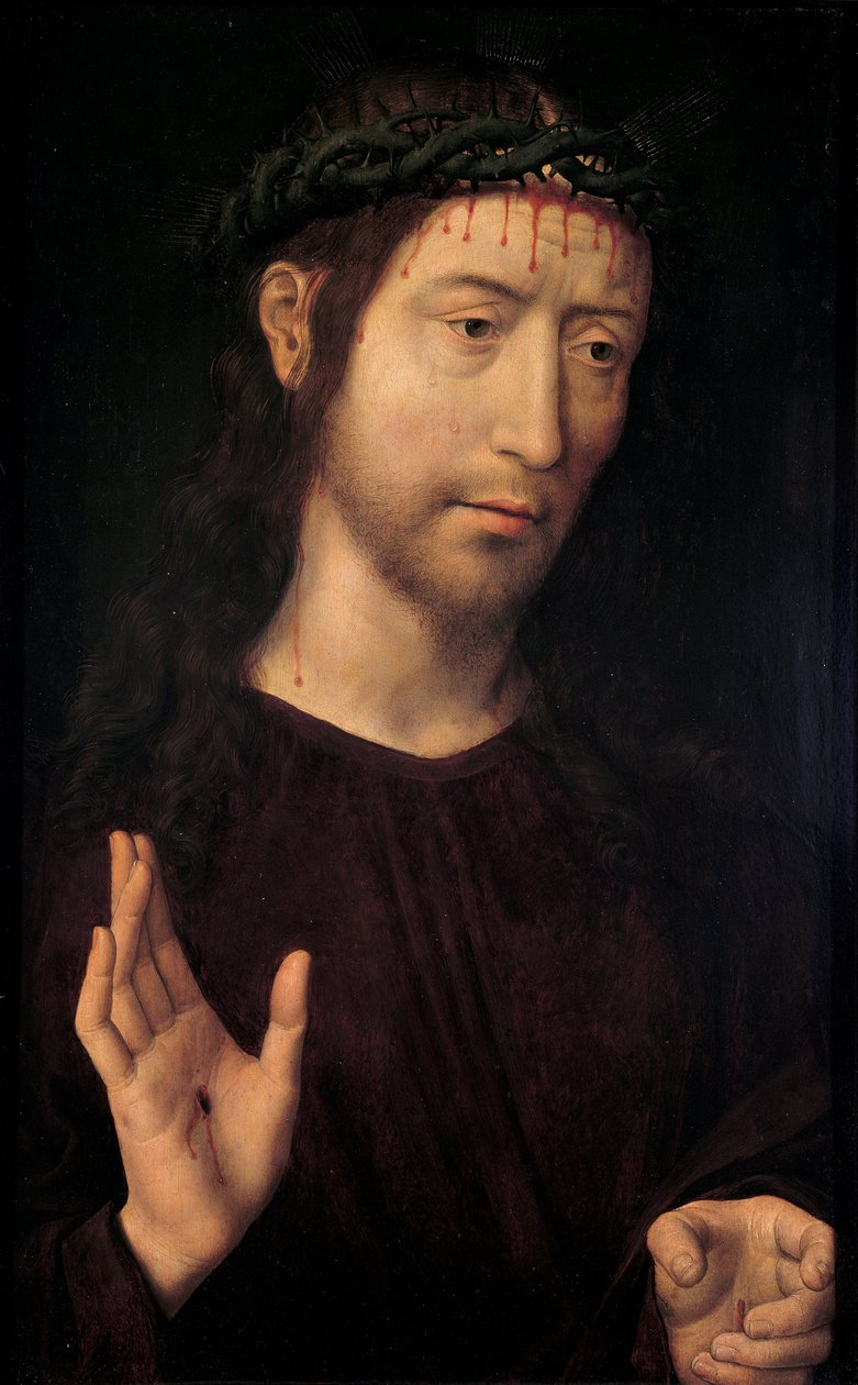 A Fájdalmas ember áldása alkotó: Hans Memling