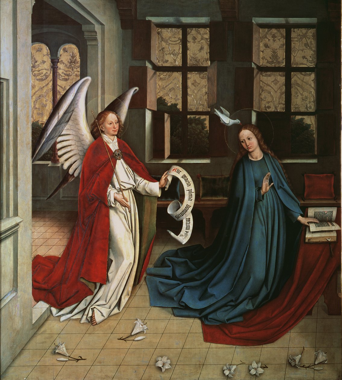Angyali üdvözlet, 1458 alkotó: Hans Multscher