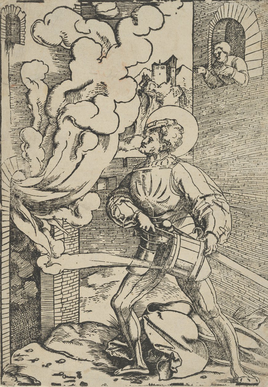 Szent Flórián megtorlás. alkotó: Hans Schäufelein the Elder