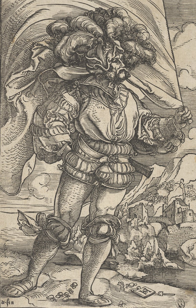 The Standard Bearer, kb. 1515. alkotó: Hans Schäufelein the Elder