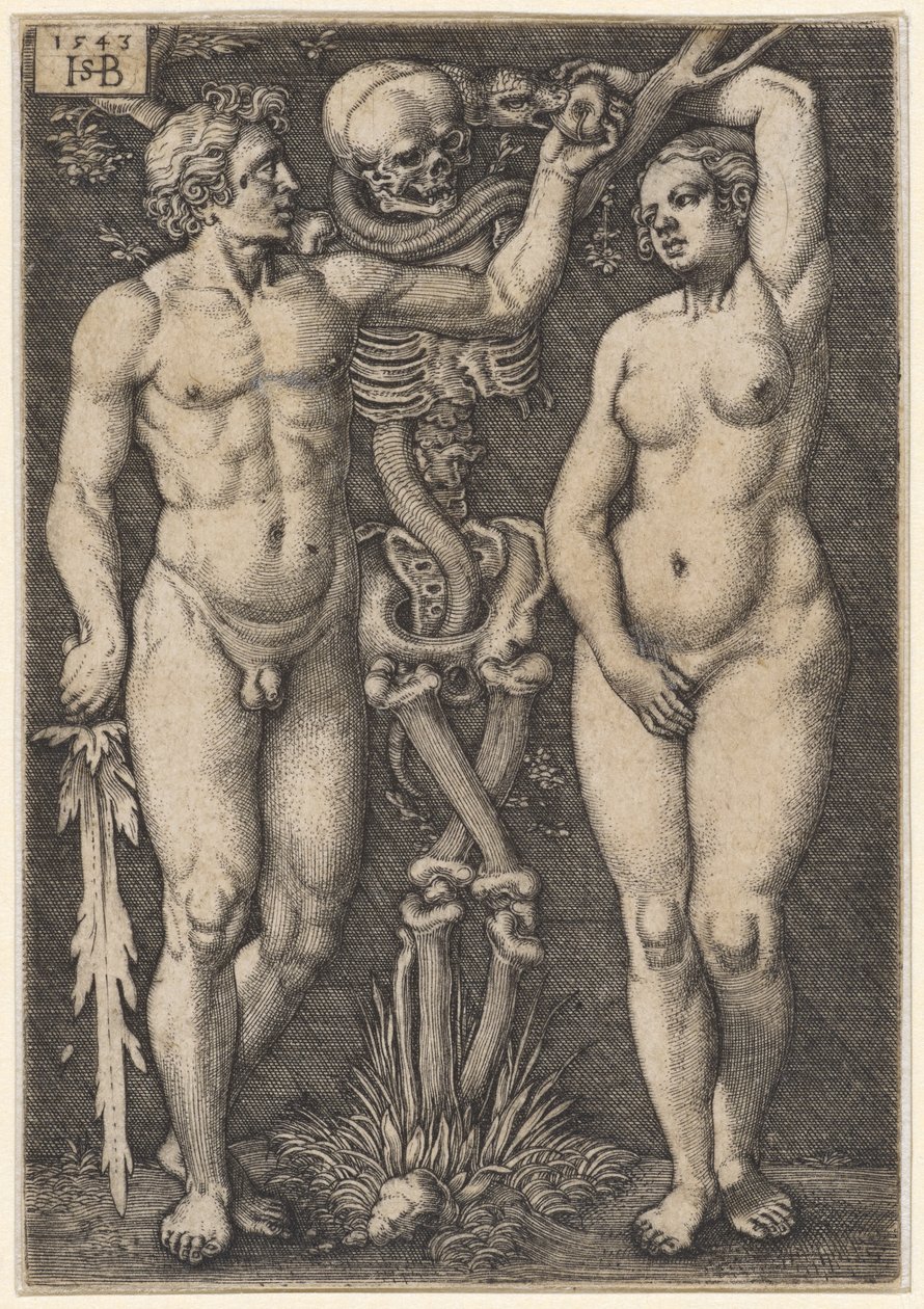 Ádám és Éva, 1543 alkotó: Hans Sebald Beham