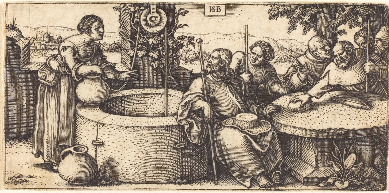 Krisztus és a szamariai asszony alkotó: Hans Sebald Beham
