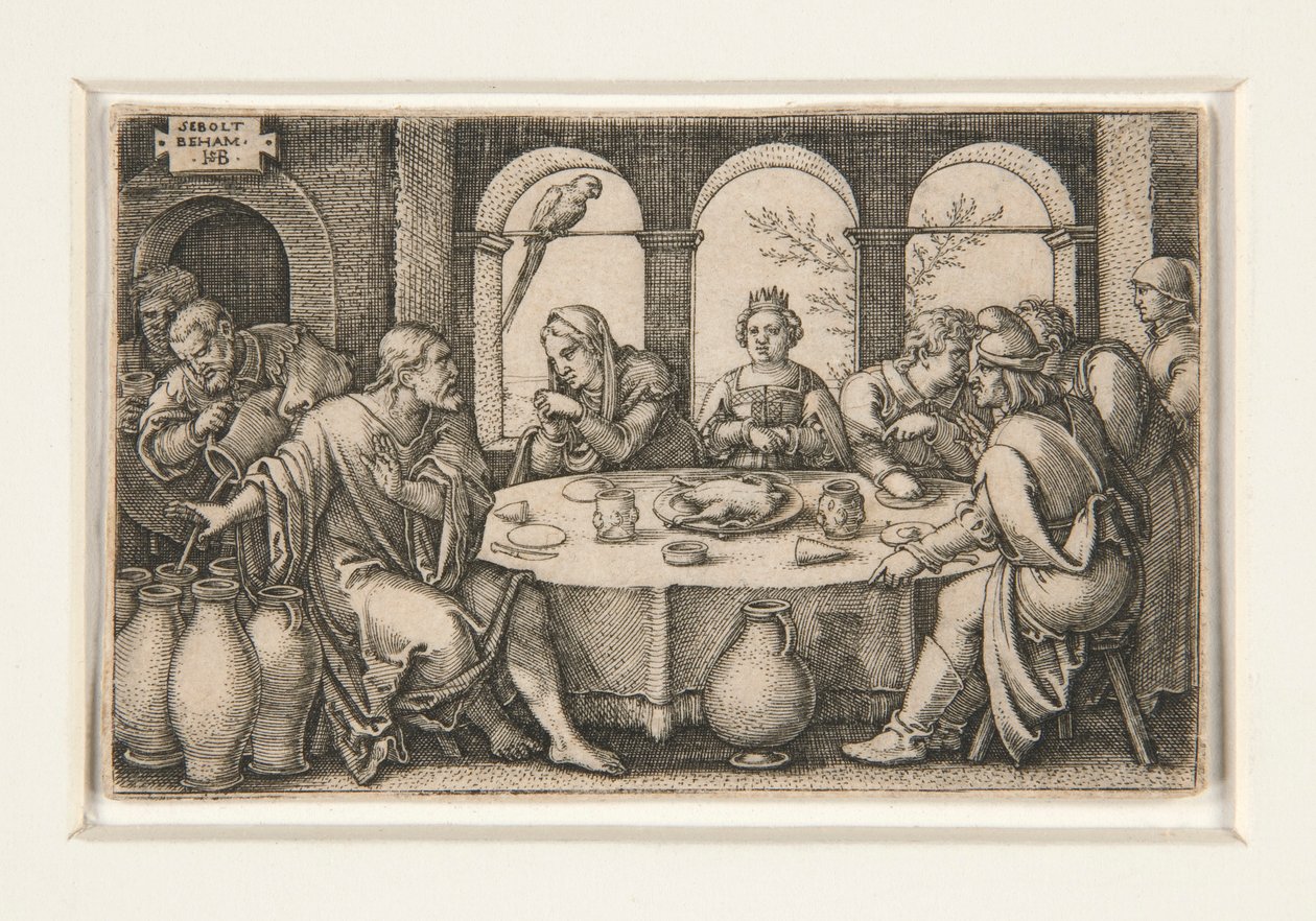 Esküvő Kánában alkotó: Hans Sebald Beham