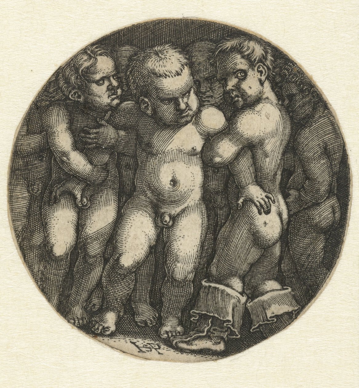 Hét meztelen kisfiú alkotó: Hans Sebald Beham