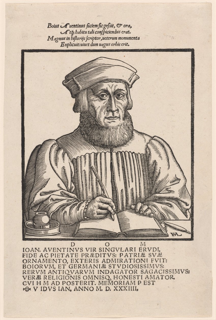 Johann Aventinus Johann Turmair, 1554 alkotó: Hans Sebald Lautensack
