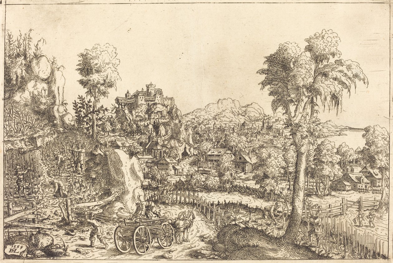 Táj szőlővel, 1559. alkotó: Hans Sebald Lautensack