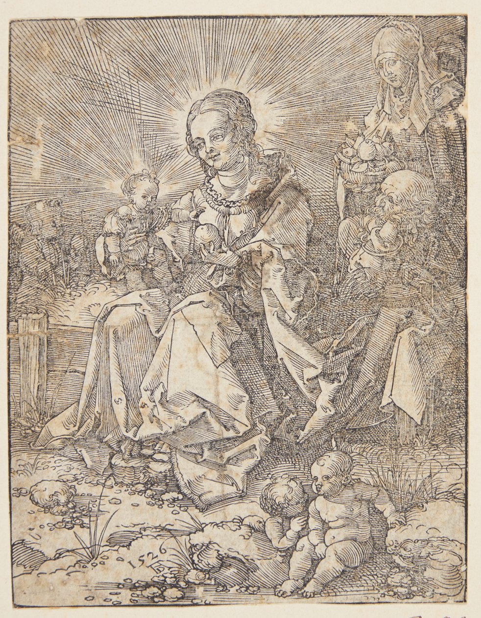 A Madonna egy füves parton alkotó: Hans Springinklee