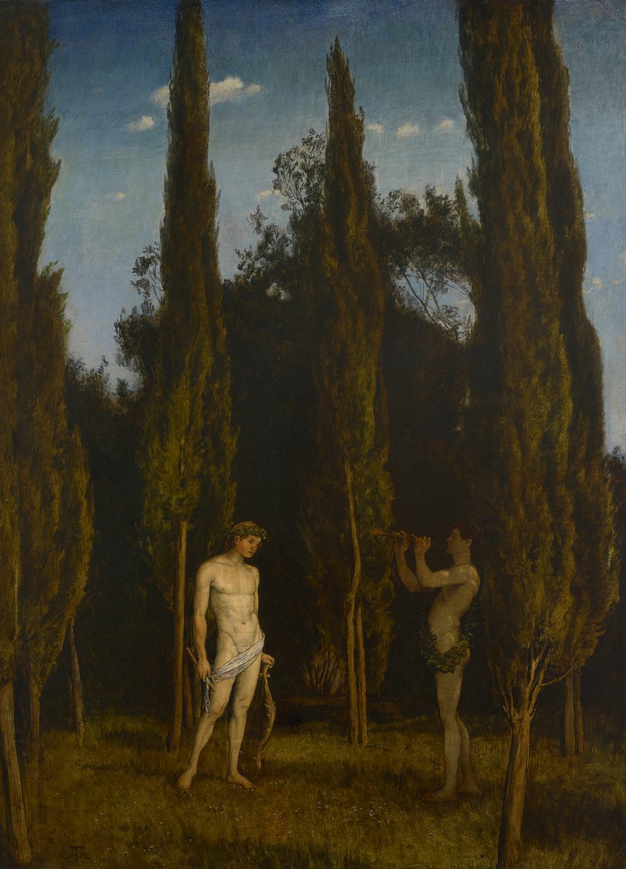 Apollo és Marsyas alkotó: Hans Thoma