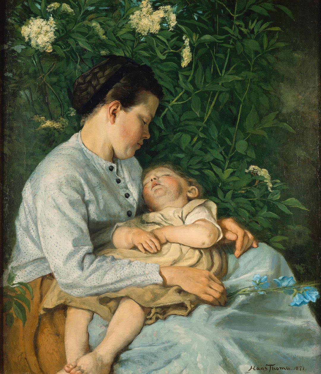 A bodzabokor alatt alkotó: Hans Thoma