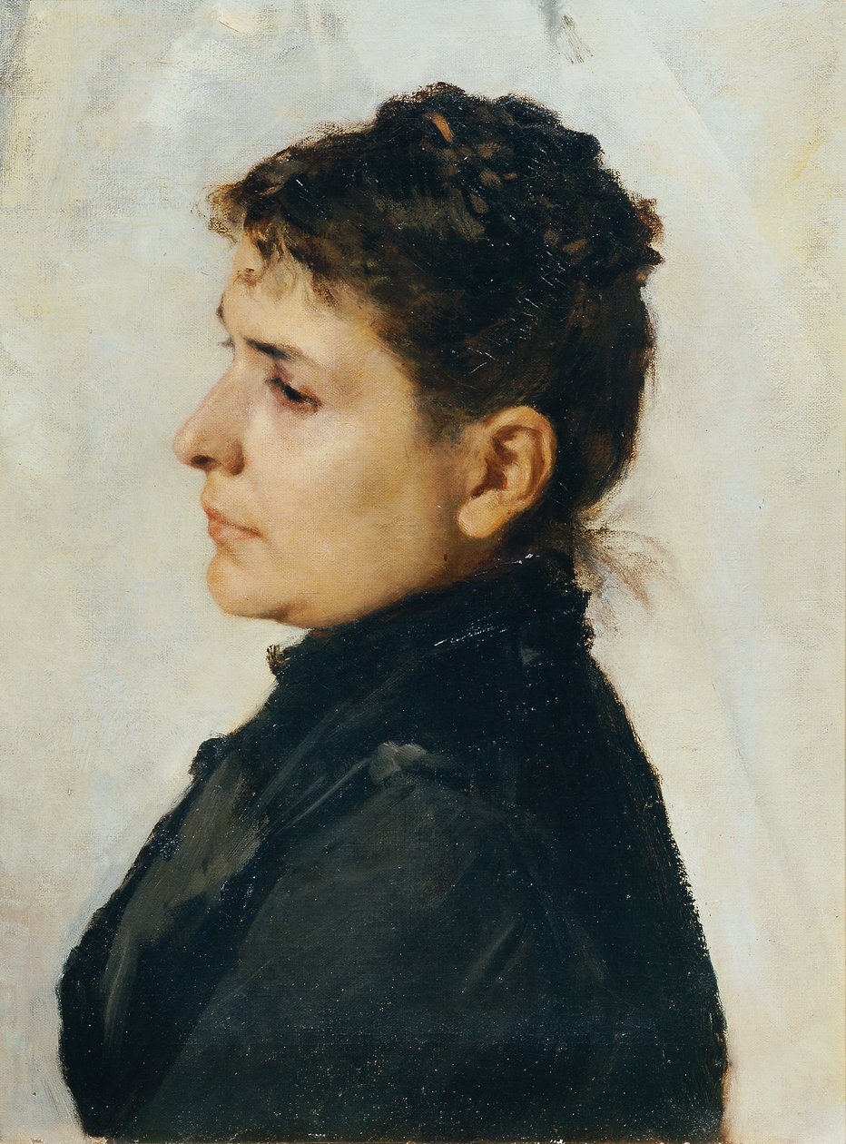 nő a profilban alkotó: Hans Tichy
