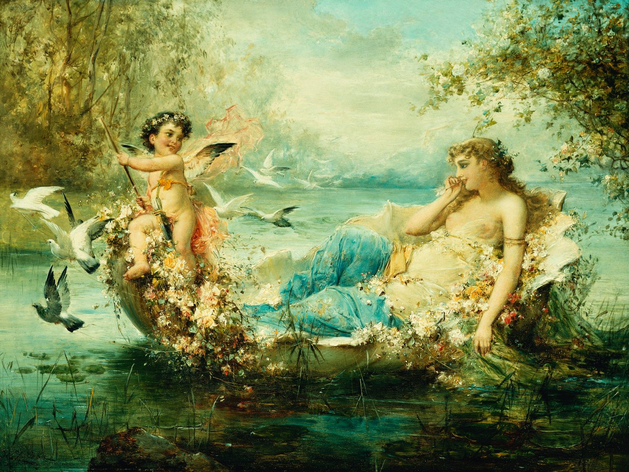 Vénusz és Ámor alkotó: Hans Zatzka