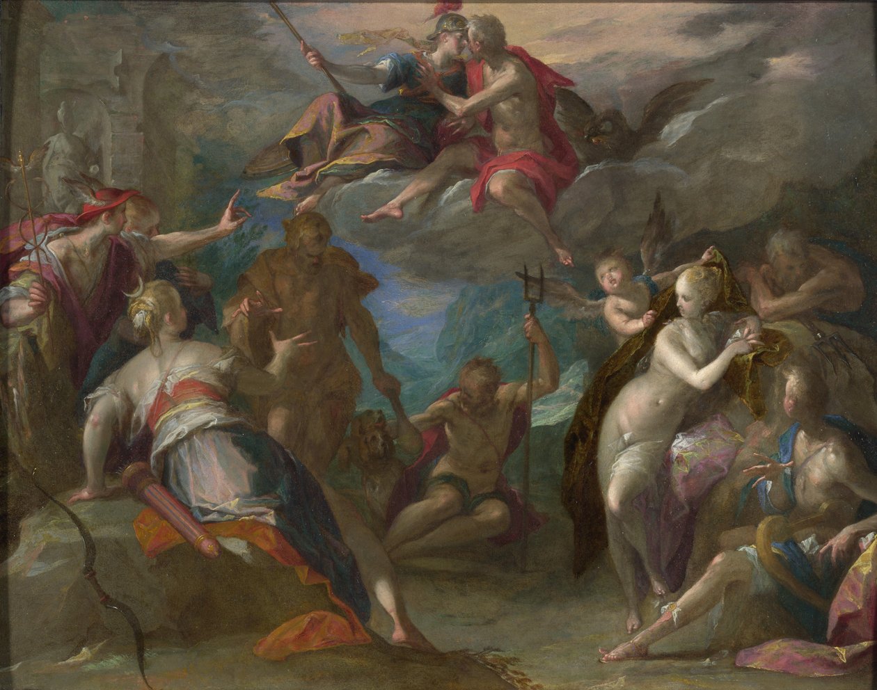 Az istenek csodálata, 1590-es évek alkotó: Hans von Aachen