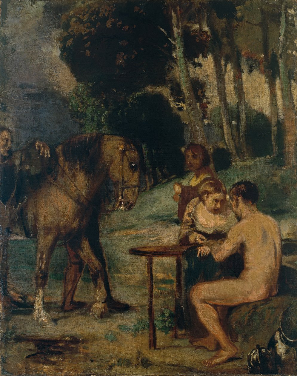 Esti erdei jelenet alkotó: Hans von Marées