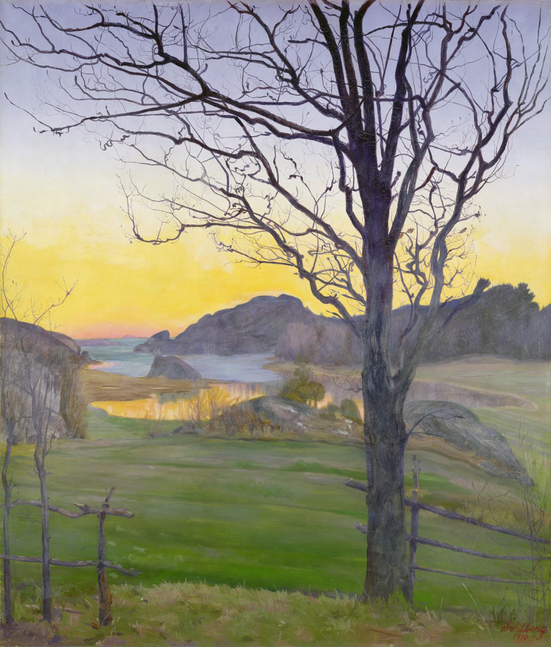 Őszi táj alkotó: Harald Oscar Sohlberg