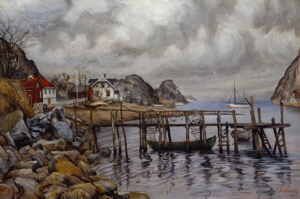 Egy kikötőből alkotó: Harald Oscar Sohlberg
