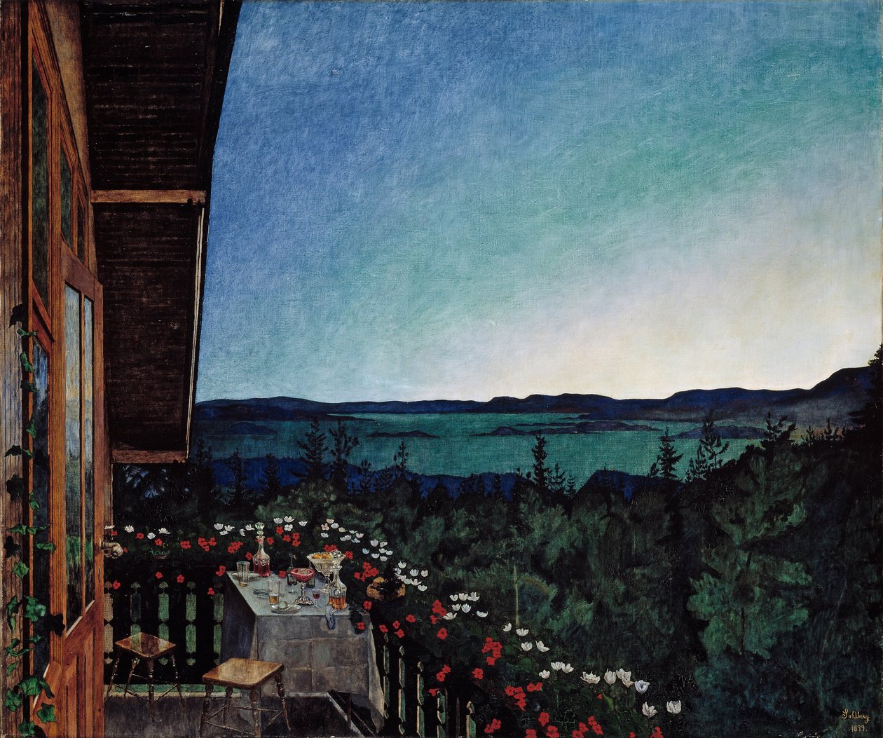 Nyári éj alkotó: Harald Oscar Sohlberg