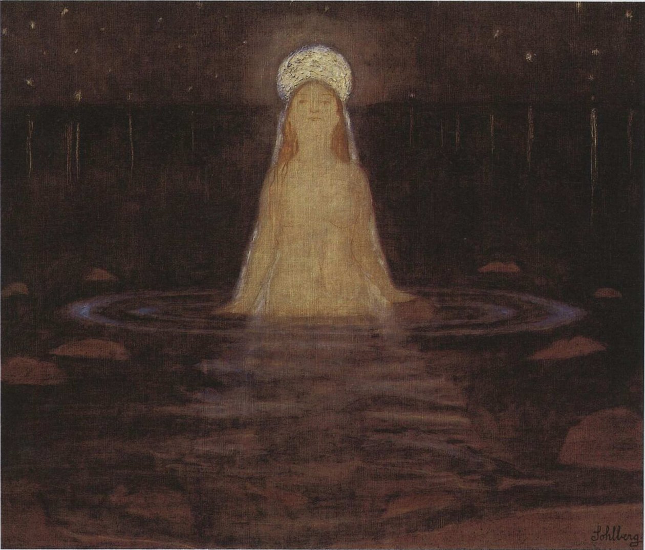 A sellő, 1897. alkotó: Harald Oscar Sohlberg