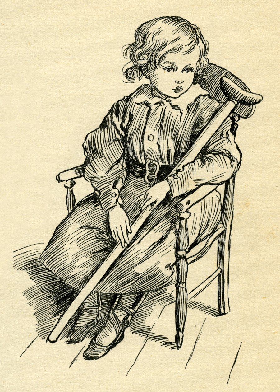 Tiny Tim Charles Dickens karácsonyi énekében alkotó: Harold Copping