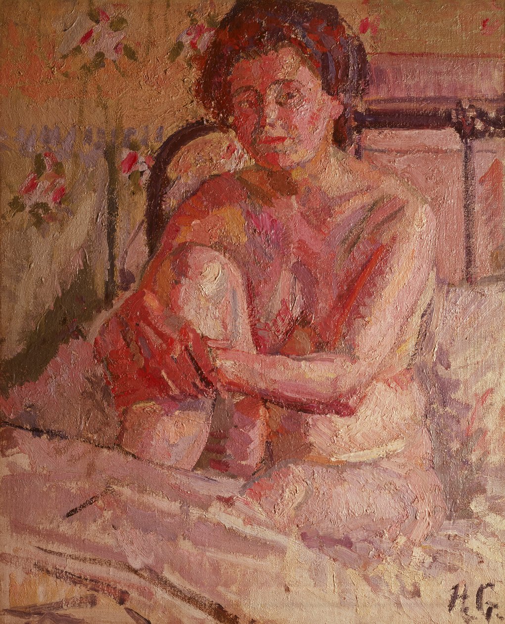 Meztelenül az ágyon alkotó: Harold Gilman