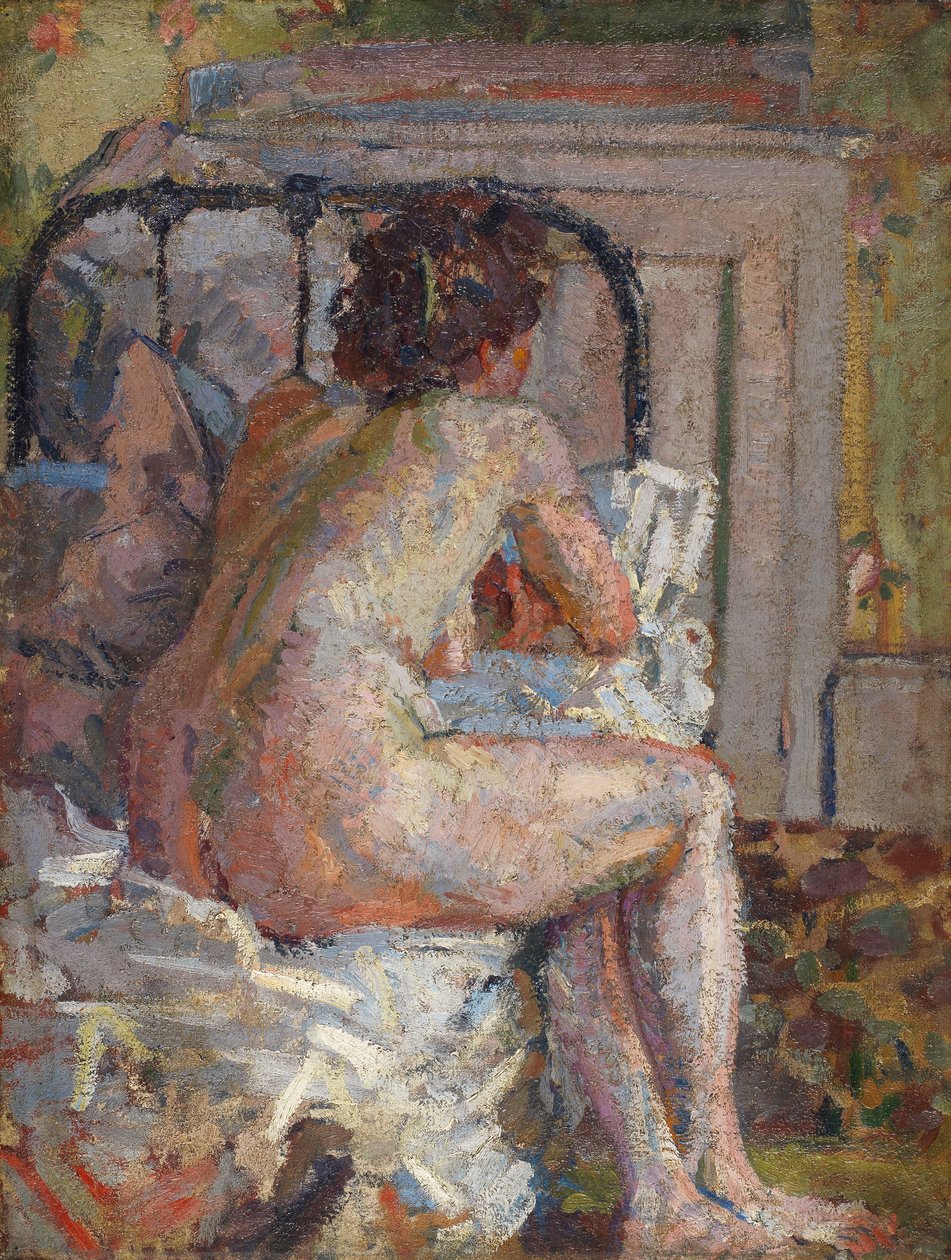 Meztelenül egy ágyon alkotó: Harold Gilman