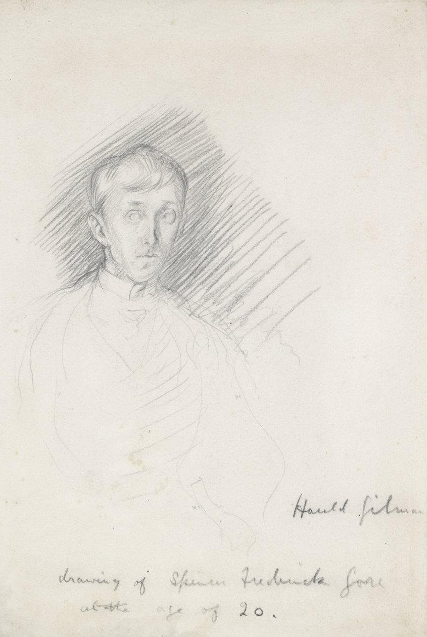 Frederick Spencer Gore (1878-1914) portréja (grafit papíron) alkotó: Harold Gilman