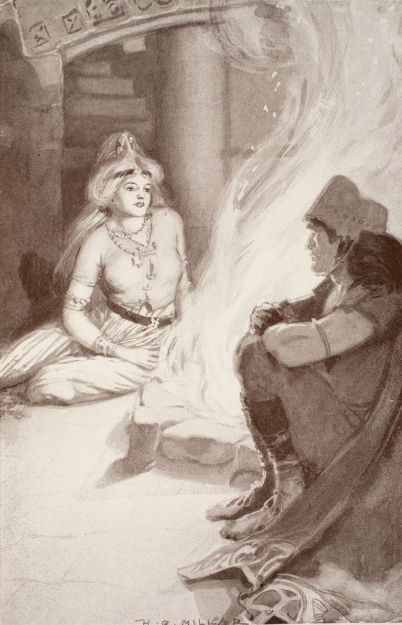 Cian megtalálja Balor lányát, illusztrációja Charles Squire „Celtic Myth and Legend” című művéből, 1905 alkotó: Harold Robert Millar