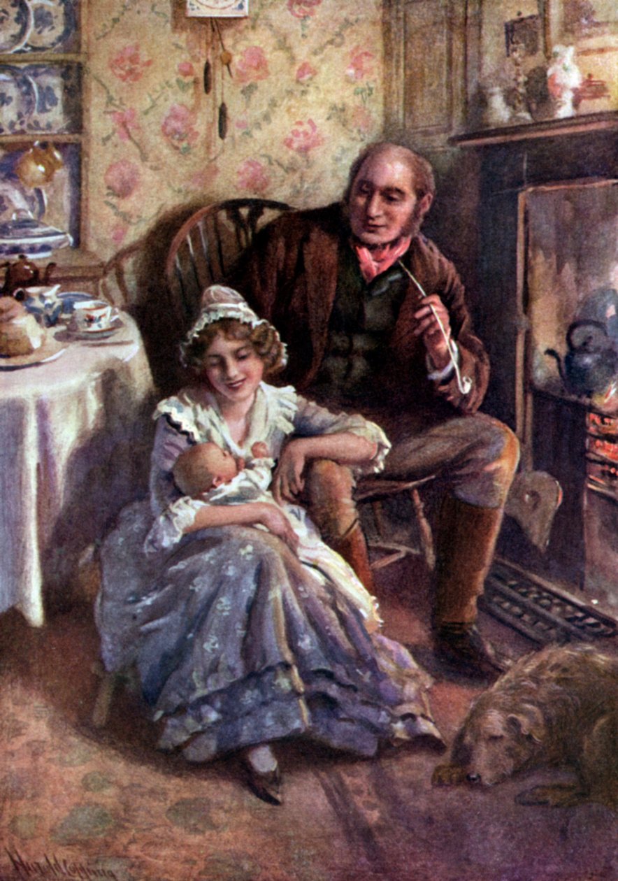 Charles Dickens "A tücsök a kandallón" alkotó: Harold Copping