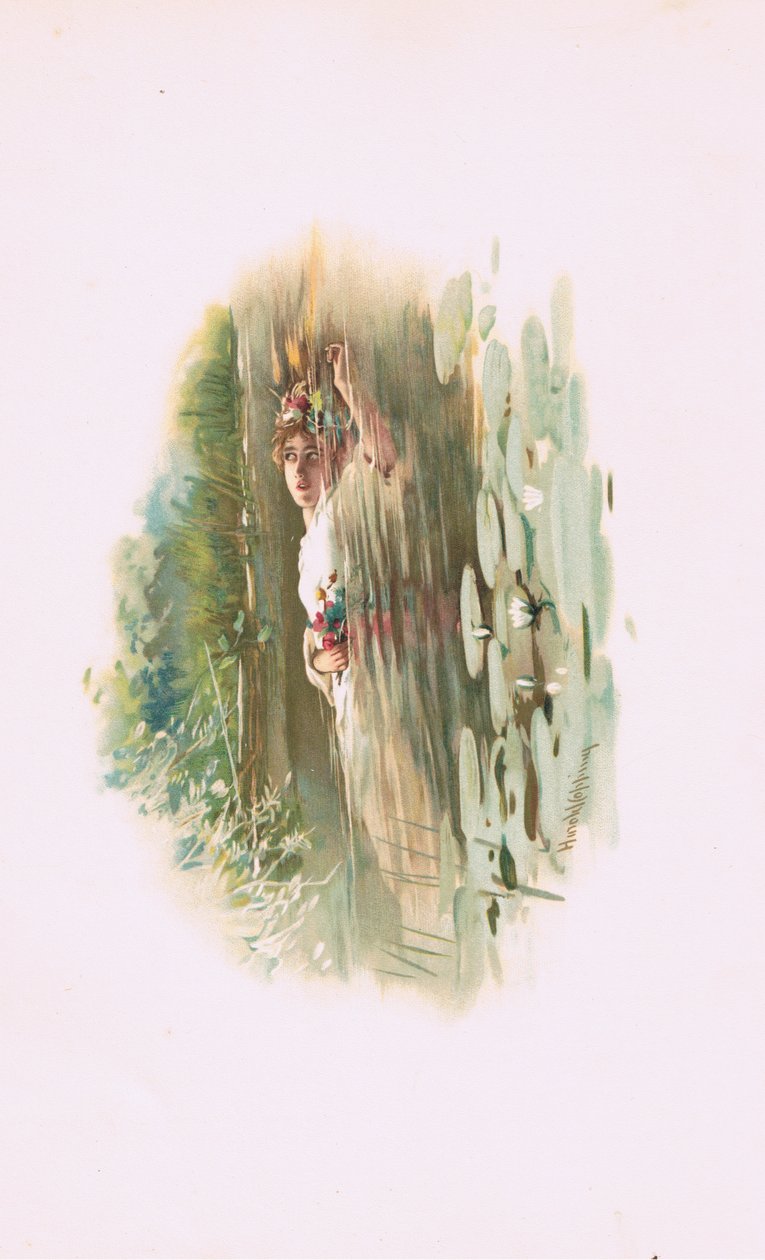 Ophelia, illusztráció a Hamletből alkotó: Harold Copping