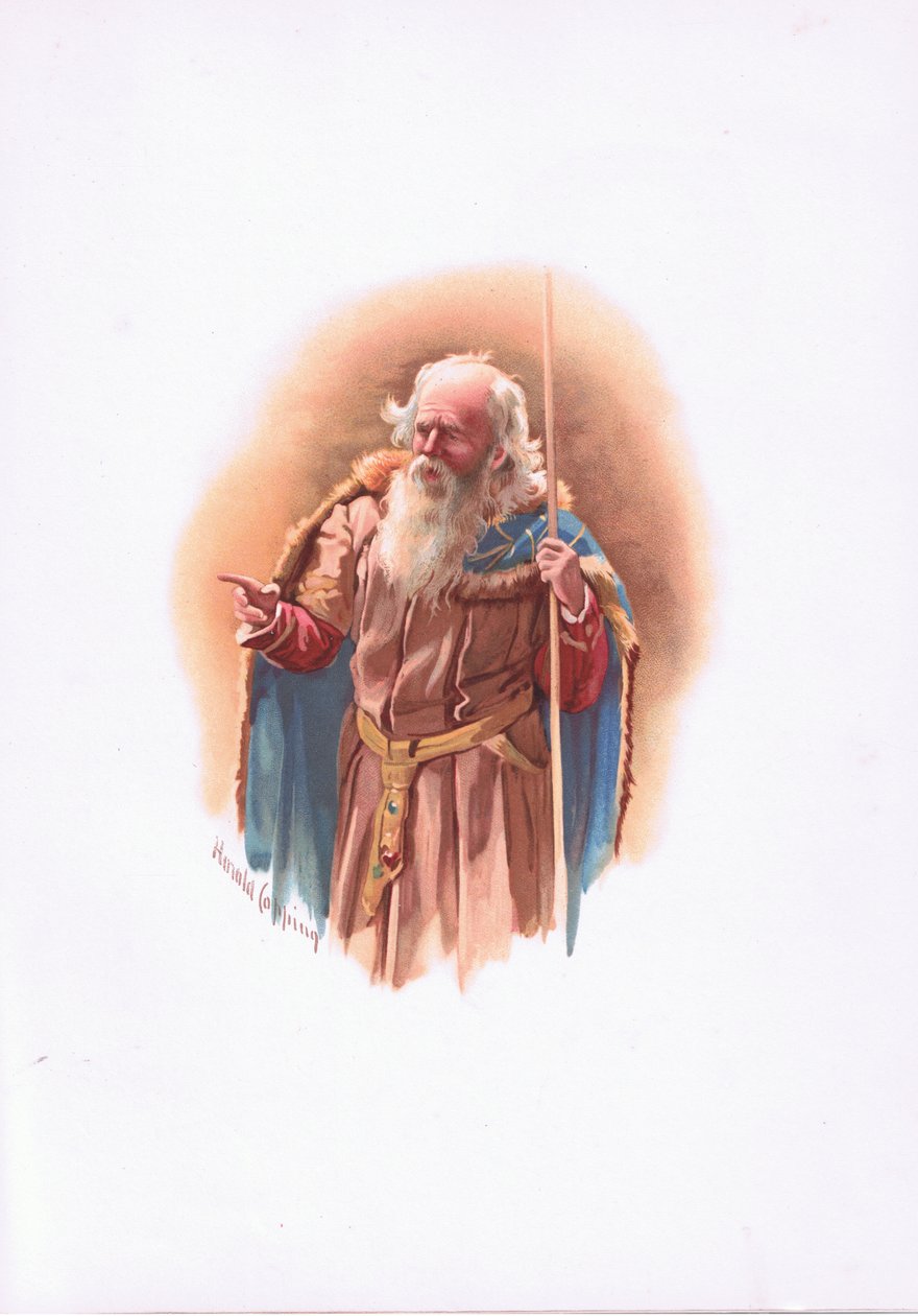 Polonius, illusztráció a Hamletből alkotó: Harold Copping