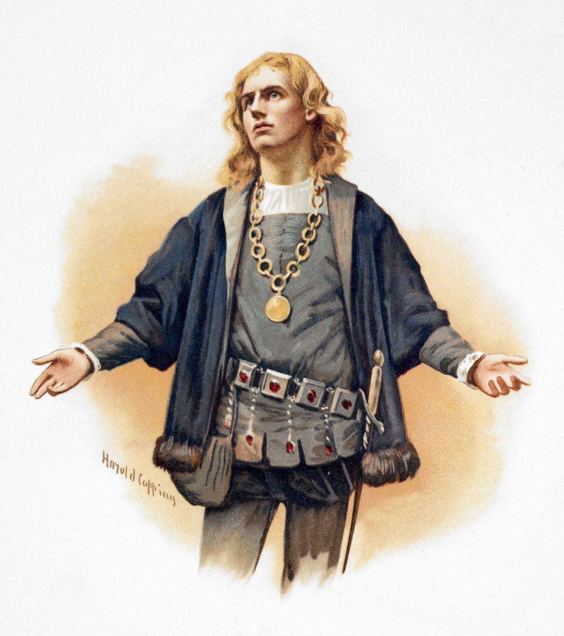 Hamlet, Dánia hercegének portréja alkotó: Harold Copping
