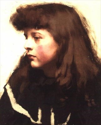 Egy lány portréja alkotó: Harold Harvey