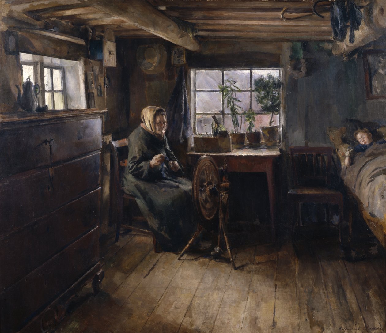 Nagymamánál alkotó: Harriet Backer