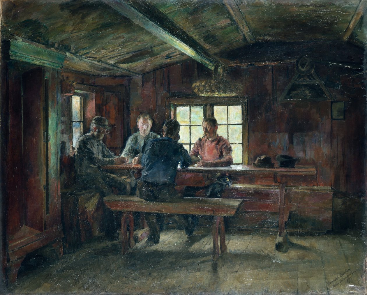 Kártyajátékosok alkotó: Harriet Backer