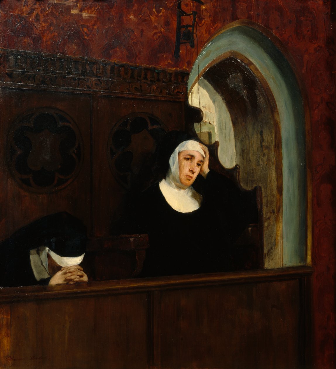 A kolostor templomában alkotó: Harriet Backer