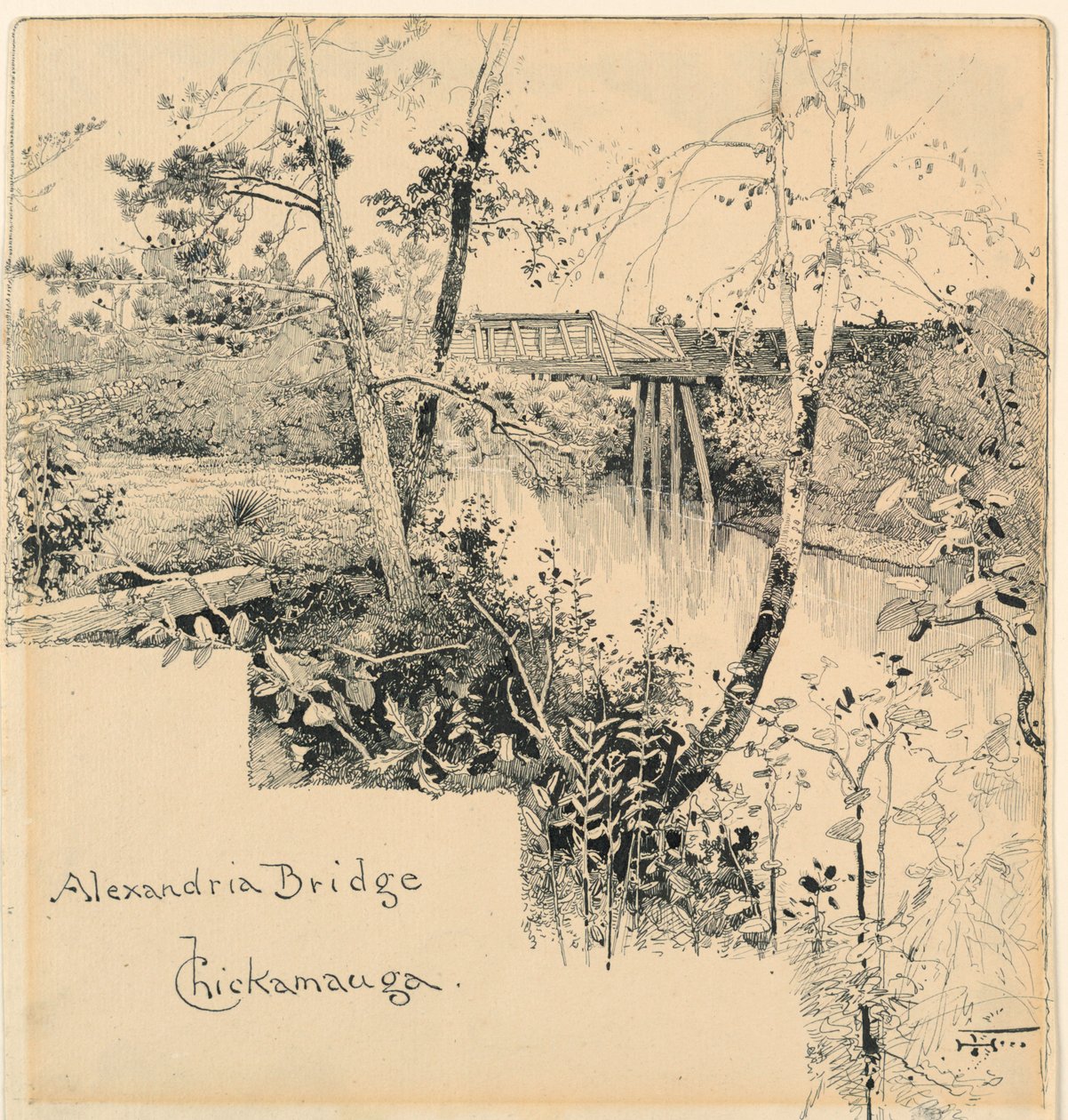 Alexandria híd, Chickamauga alkotó: Harry Fenn