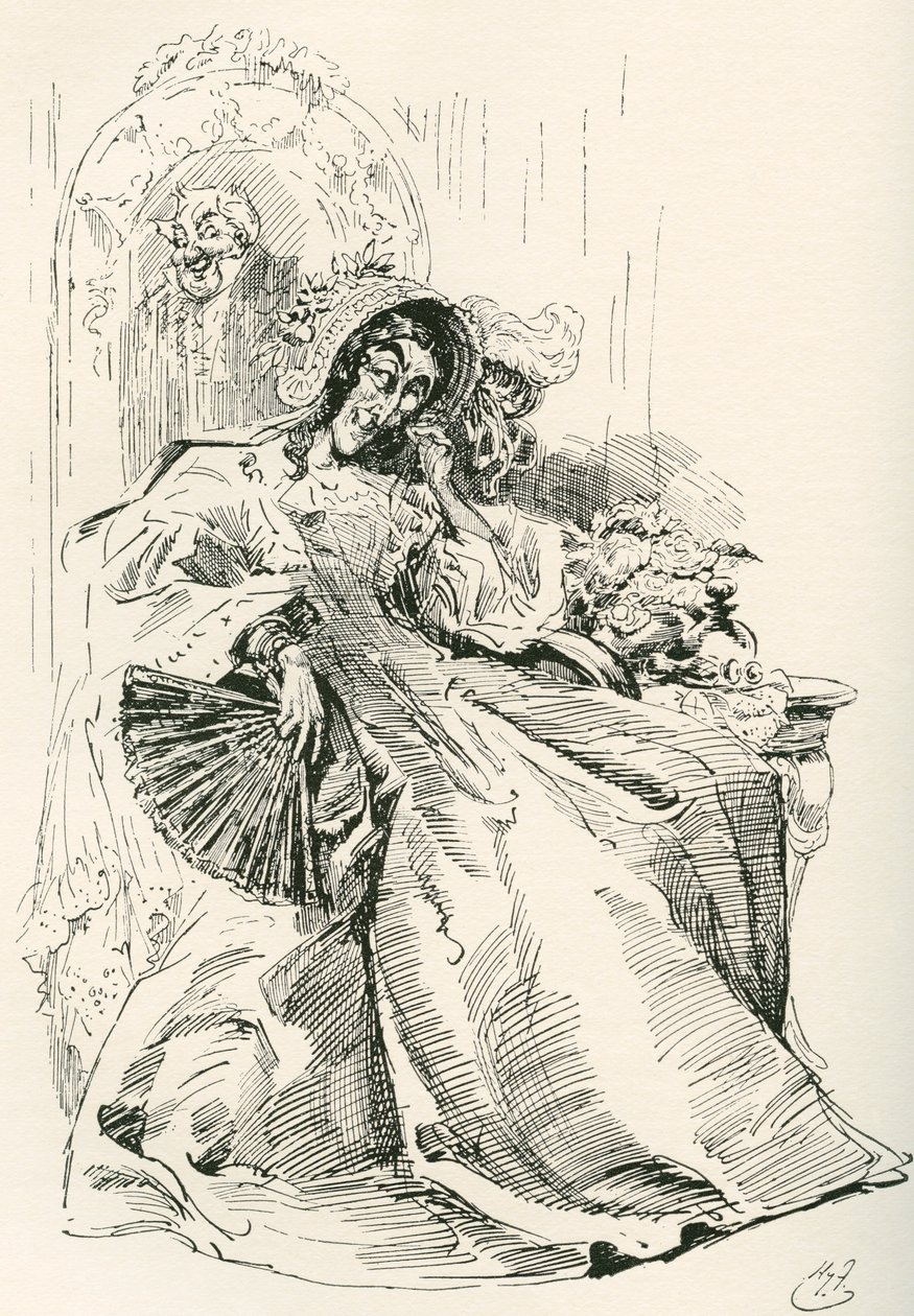 Mrs. Skewton (metszet) alkotó: Harry Furniss