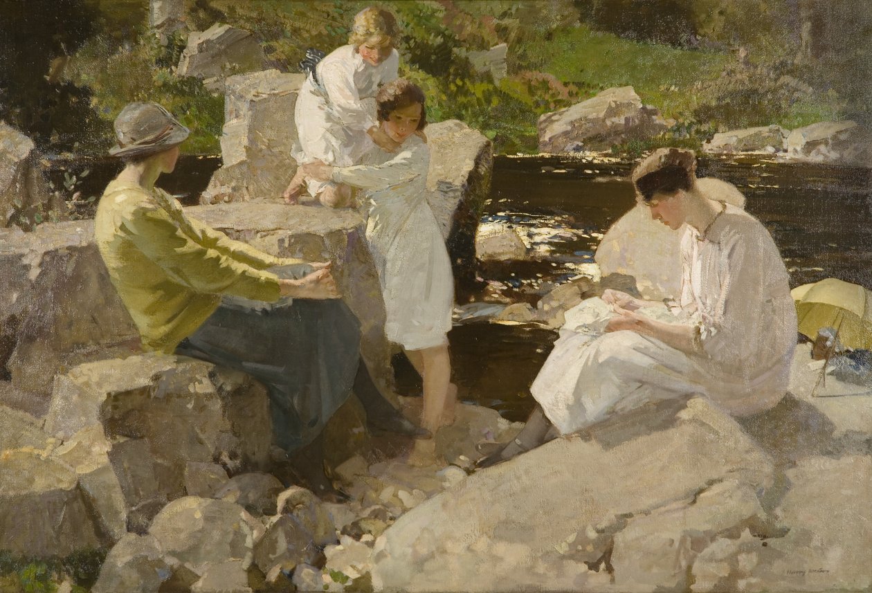 Ünnepek, 1920 körül (olaj, vászon) alkotó: Harry Watson