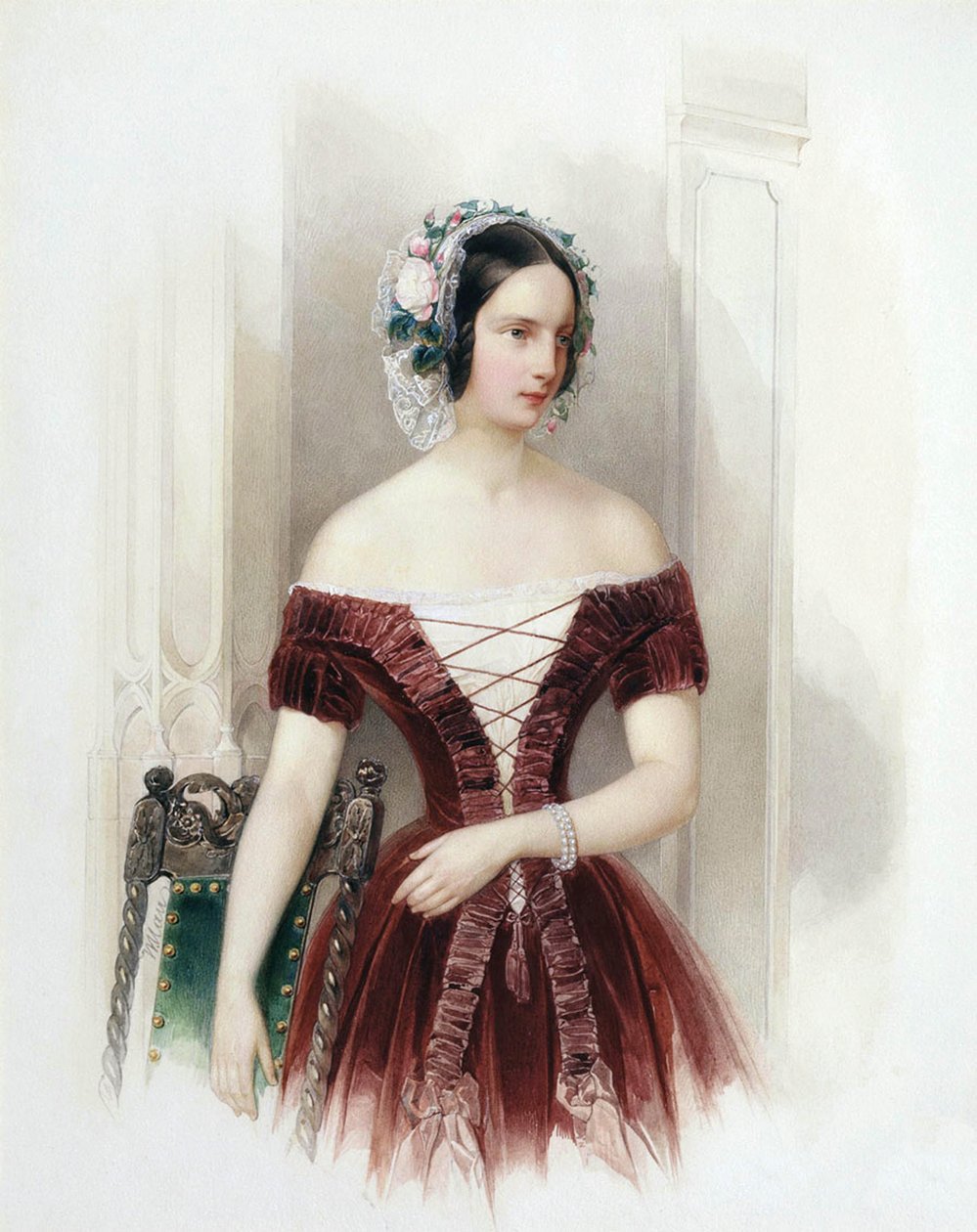 Alekszandra Nyikolajevna orosz nagyhercegnő, 1825-1844, 1840 körül. alkotó: Hau