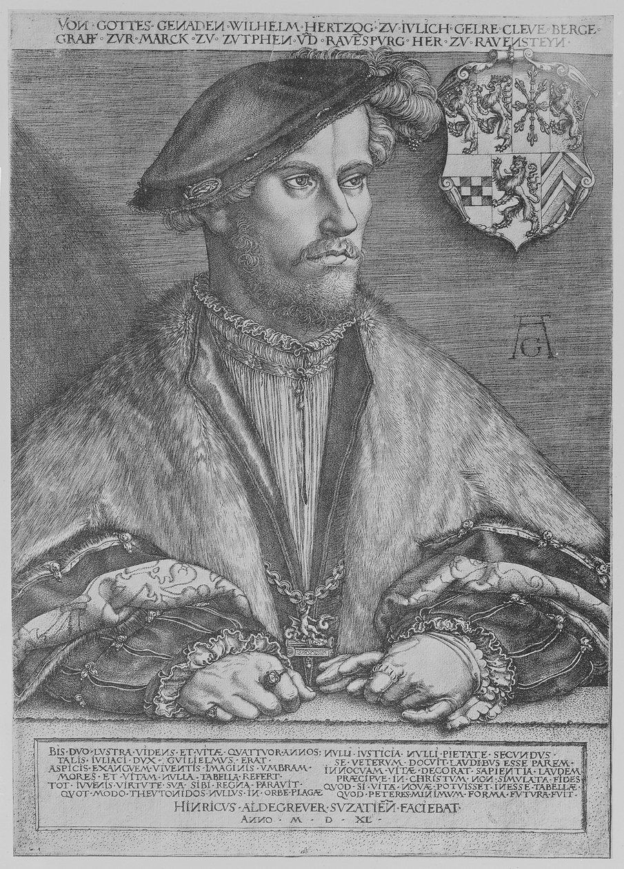 Cleve-i V. Vilmos herceg, 1540 alkotó: Heinrich Aldegrever