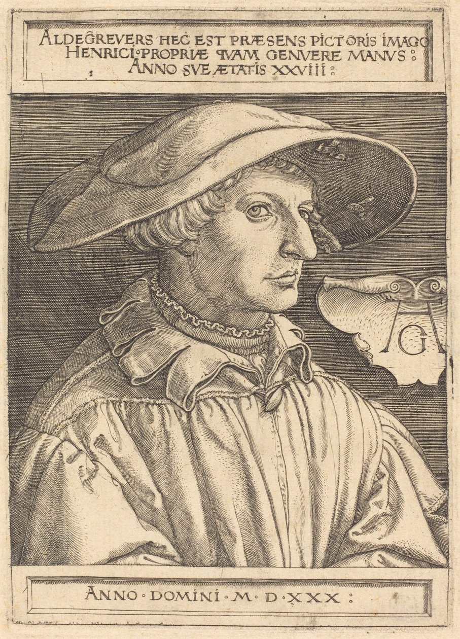 Önarckép, 1530 alkotó: Heinrich Aldegrever