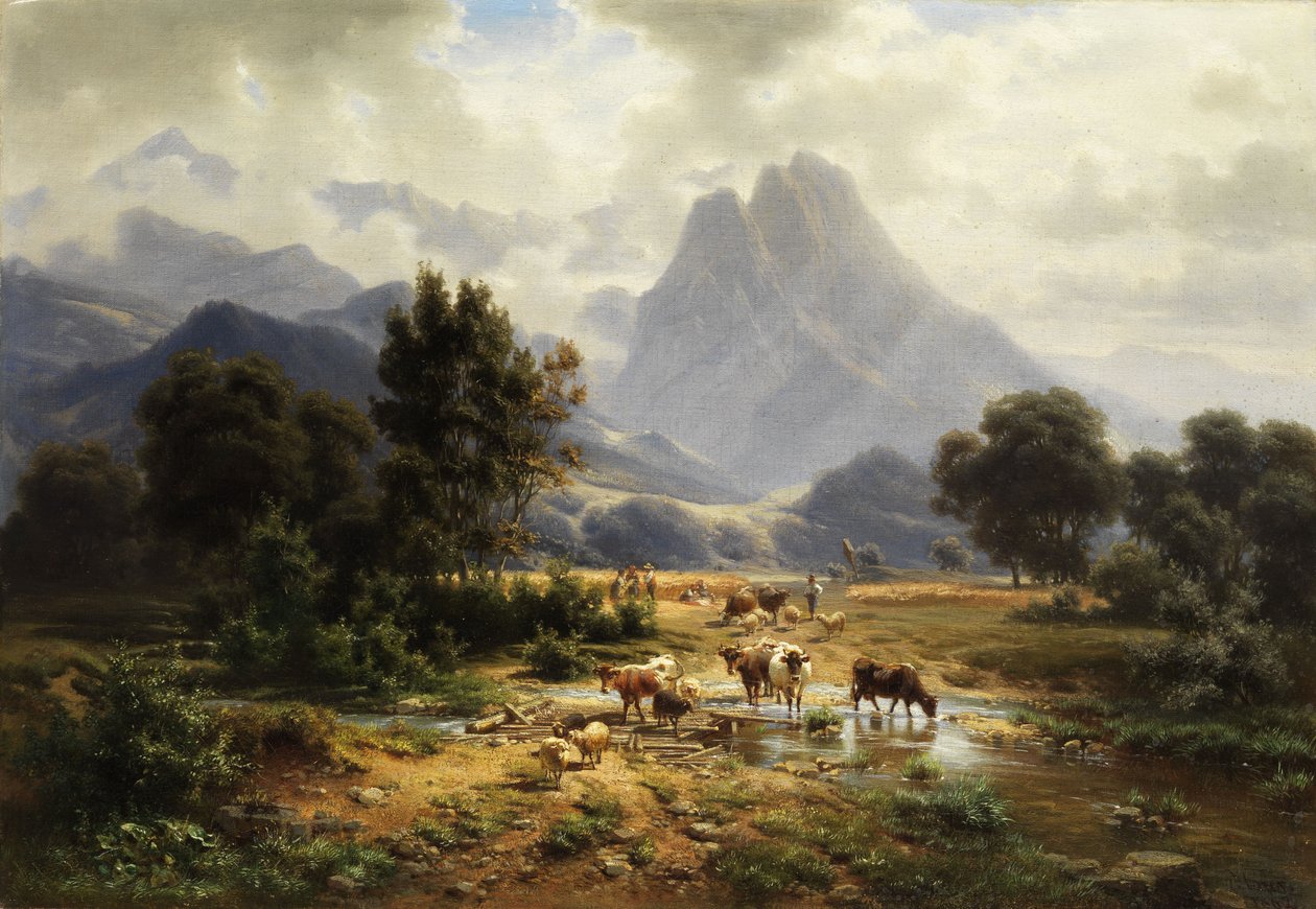 Hegyi táj alkotó: Heinrich Hofer