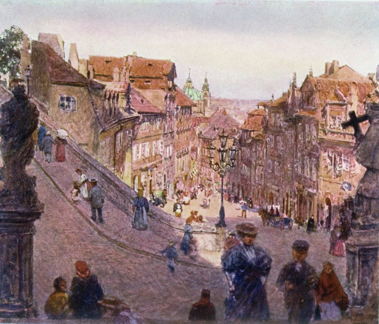 Nerudova utca, Prága, 1909 alkotó: Heinrich Tomec