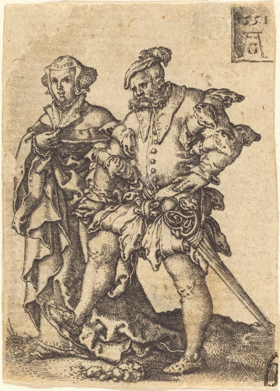 Táncoló pár alkotó: Heinrich Aldegrever