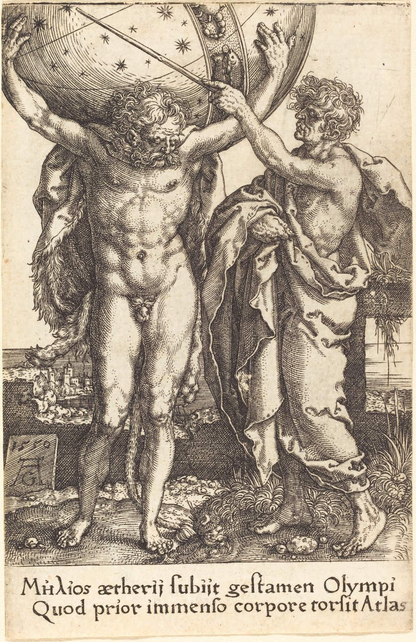 Herkules és Atlasz alkotó: Heinrich Aldegrever