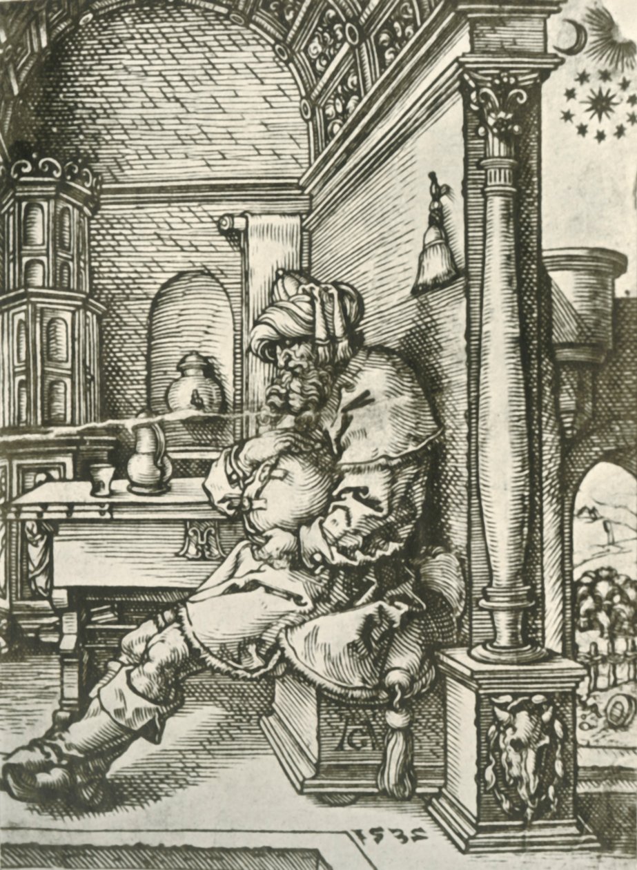 Jacob meditál József álmairól, 1532, 1908. alkotó: Heinrich Aldegrever